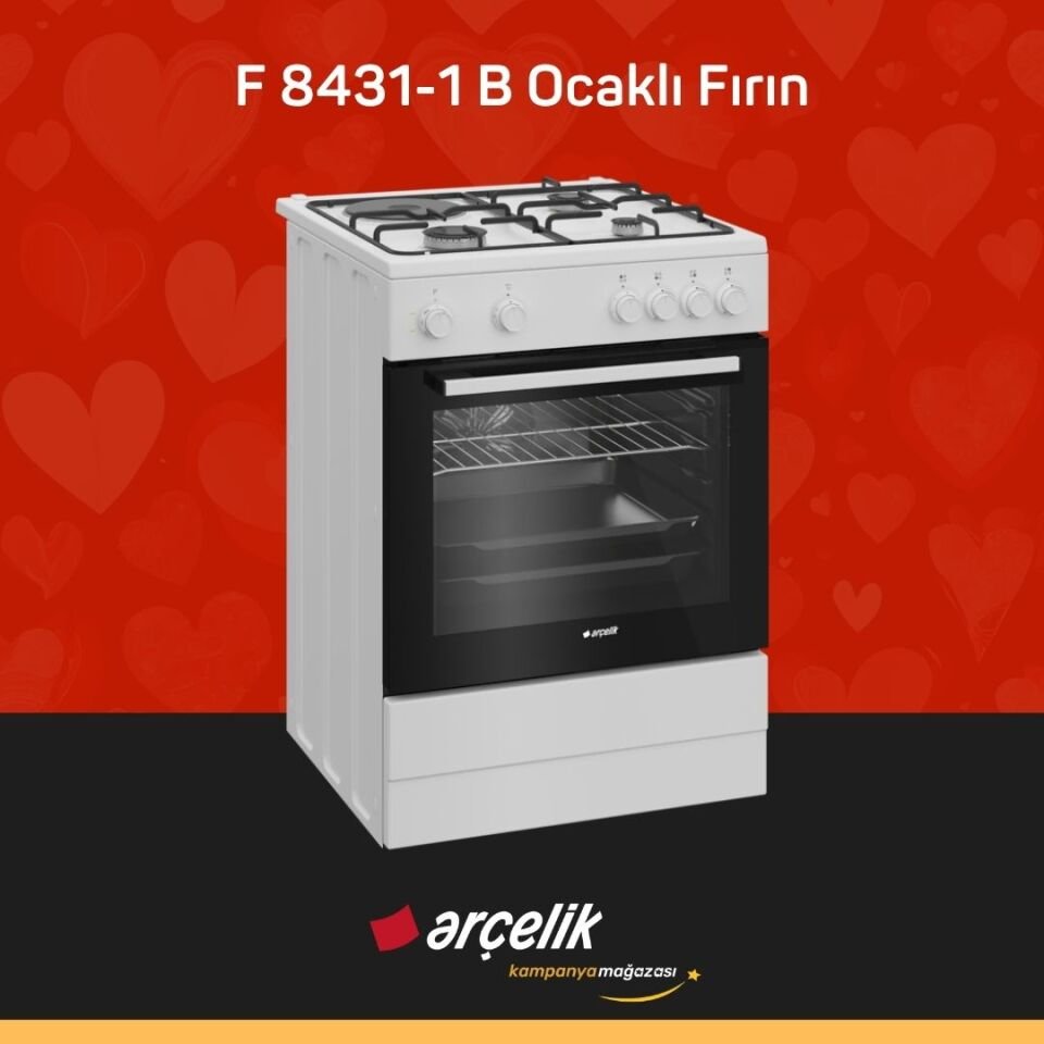 ARÇELİK F 8431-1 B Ocaklı Fırın