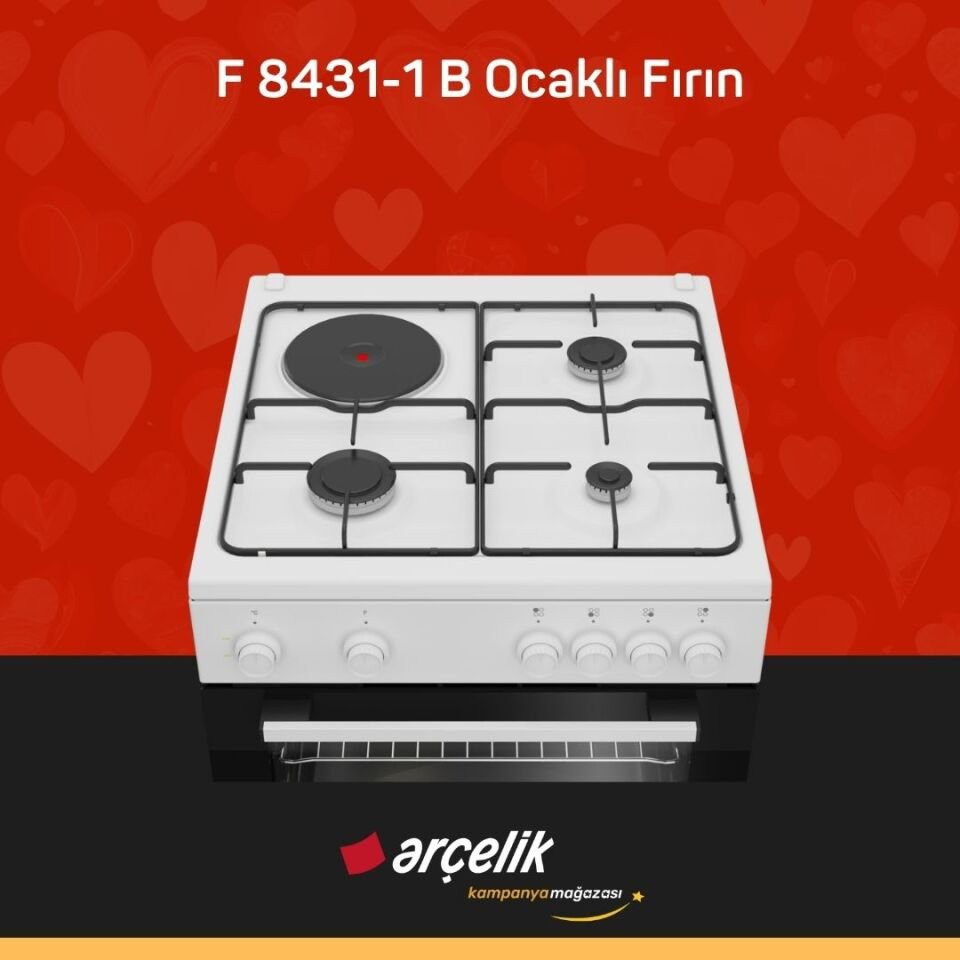 ARÇELİK F 8431-1 B Ocaklı Fırın
