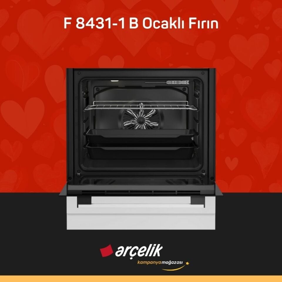 ARÇELİK F 8431-1 B Ocaklı Fırın