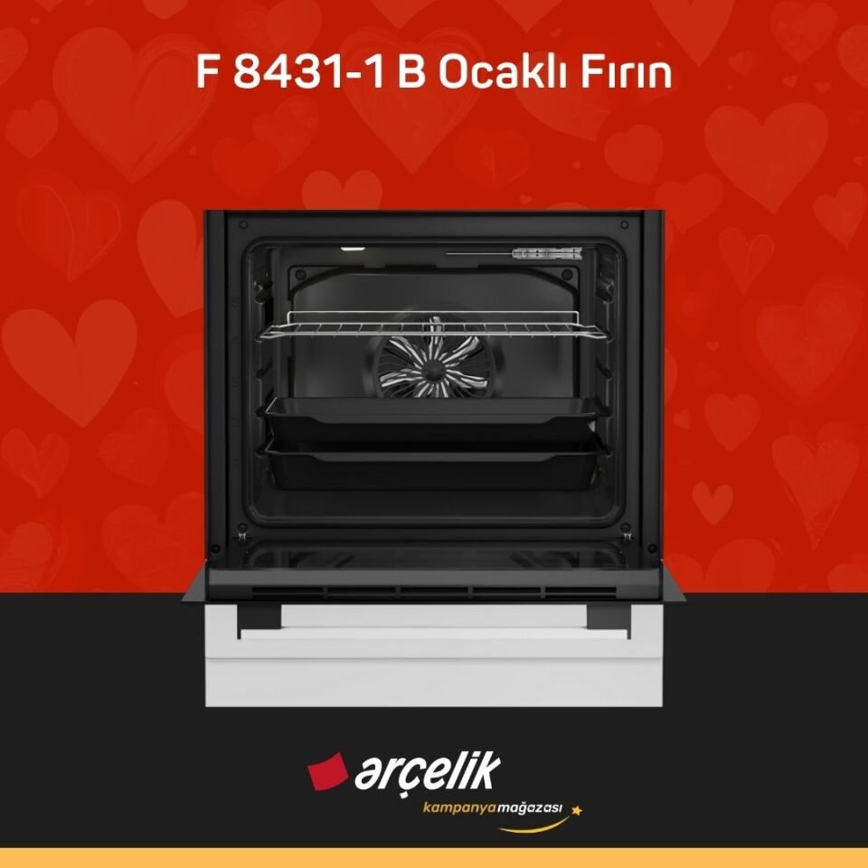 ARÇELİK F 8431-1 B Ocaklı Fırın