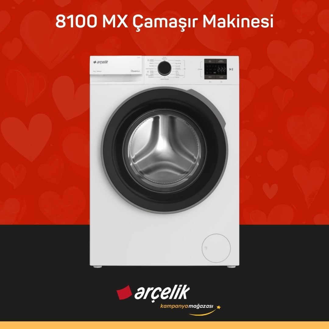ARÇELİK 8100 MX 8 Kg Çamaşır Makinesi