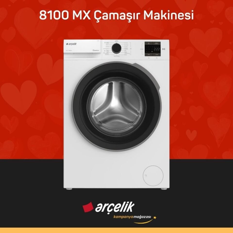 ARÇELİK 8100 MX 8 Kg Çamaşır Makinesi