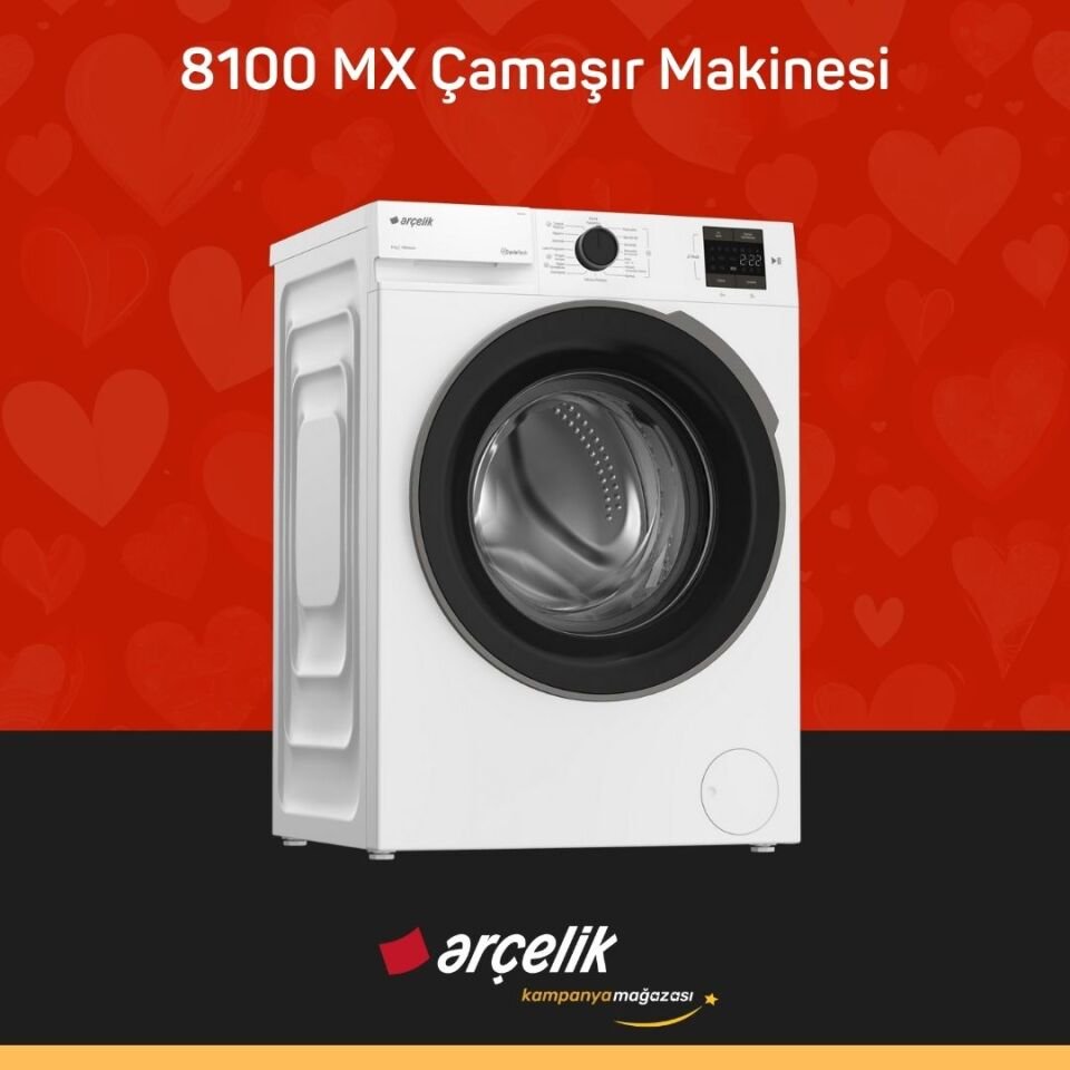 ARÇELİK 8100 MX 8 Kg Çamaşır Makinesi