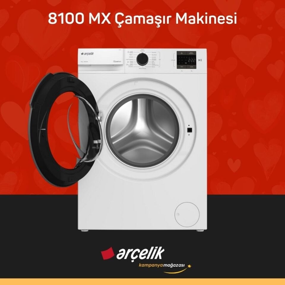 ARÇELİK 8100 MX 8 Kg Çamaşır Makinesi