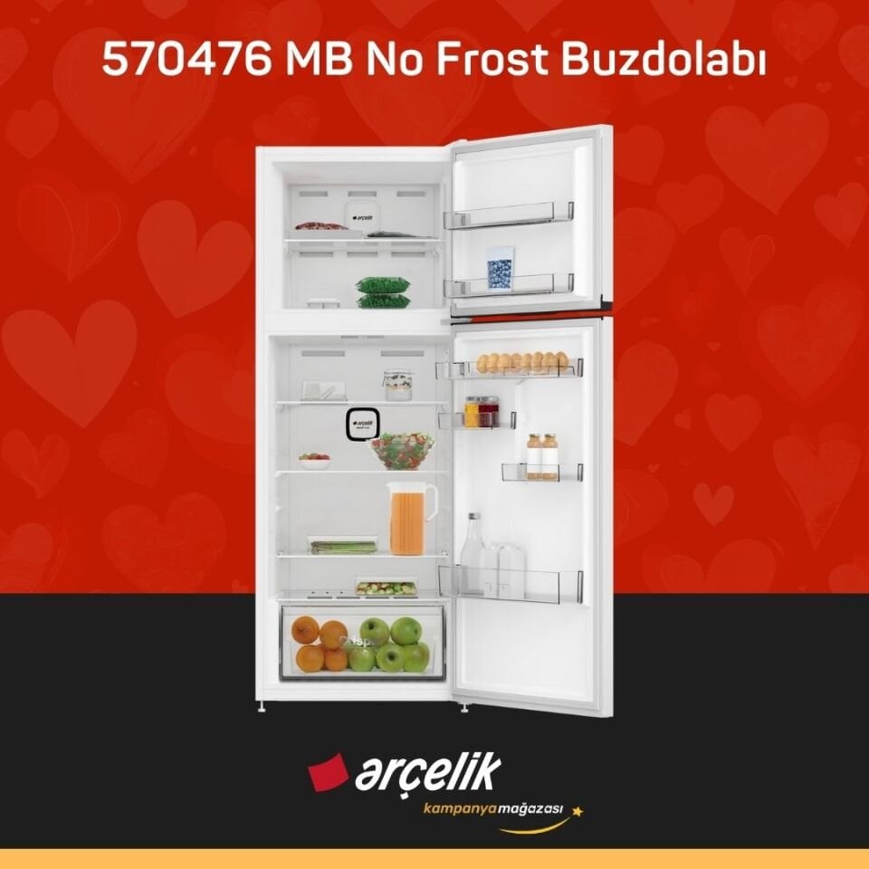 ARÇELİK 570476 MB Üstten Donduruculu Buzdolabı