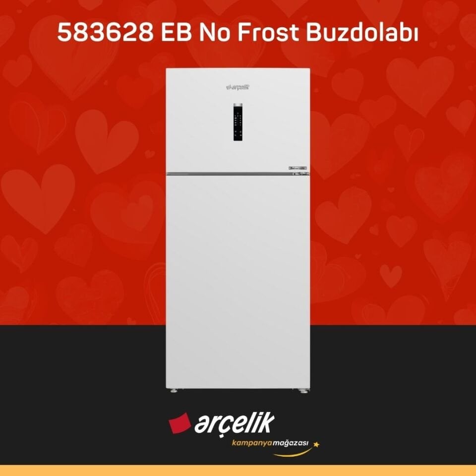 ARÇELİK 583628 EB Üstten Donduruculu Buzdolabı