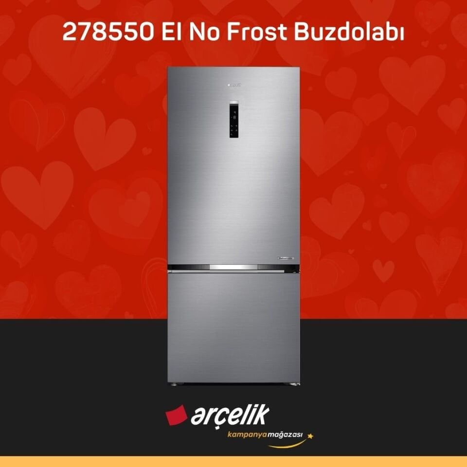 ARÇELİK 278550 EI Alttan Donduruculu Buzdolabı