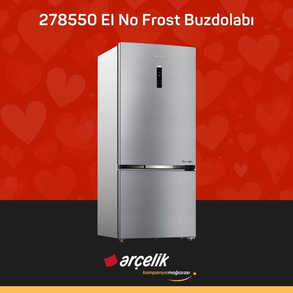 ARÇELİK 278550 EI Alttan Donduruculu Buzdolabı