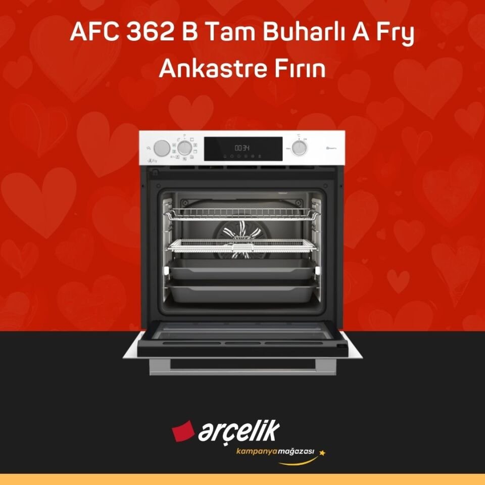 ARÇELİK AFC 362 B AFry Buhar Destekli Ankastre Fırın