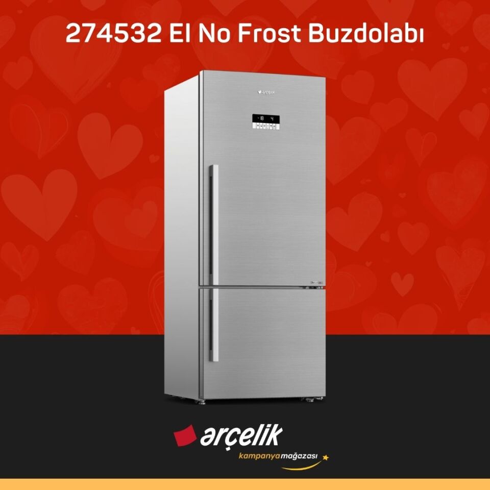 ARÇELİK 274532 EI Alttan Donduruculu Buzdolabı