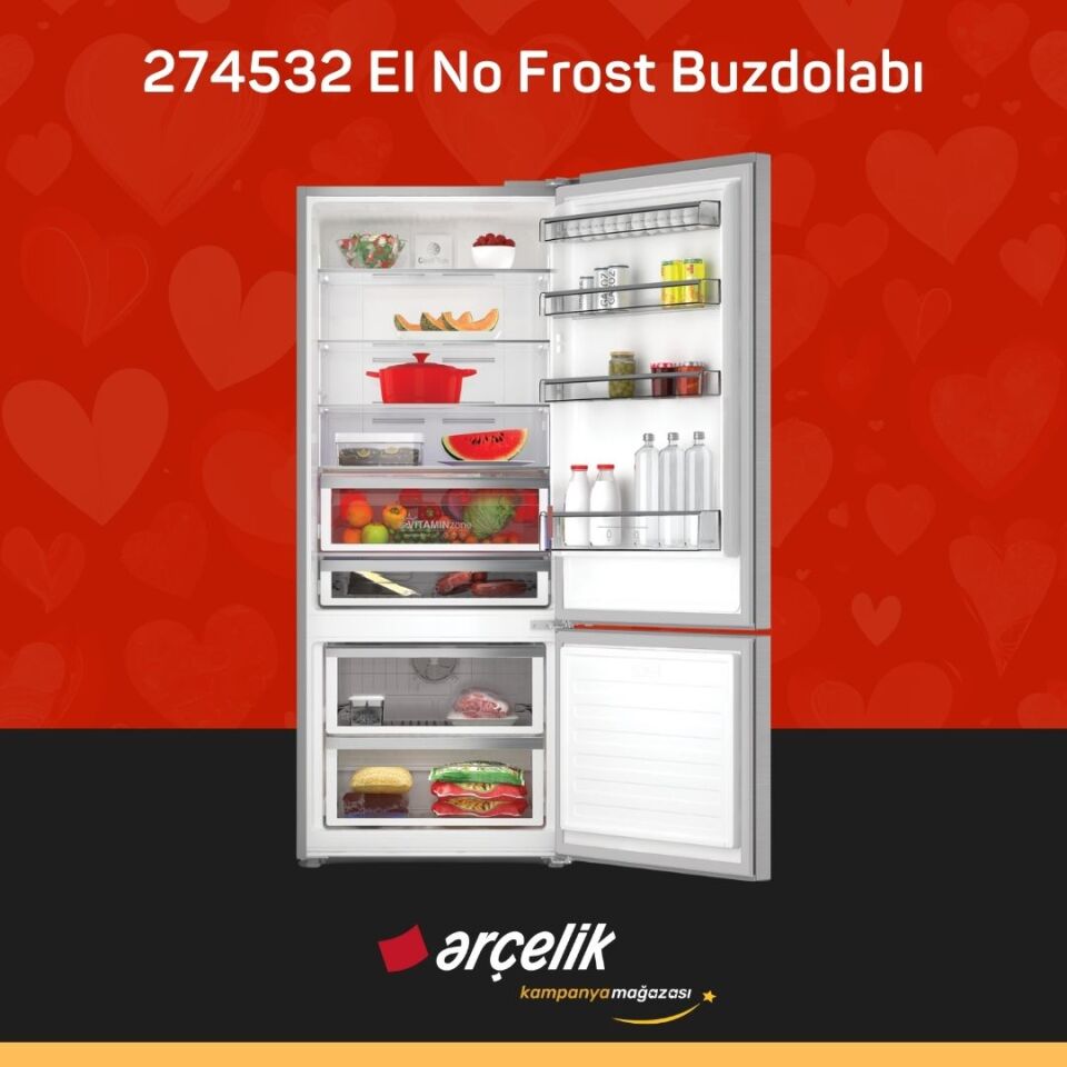 ARÇELİK 274532 EI Alttan Donduruculu Buzdolabı