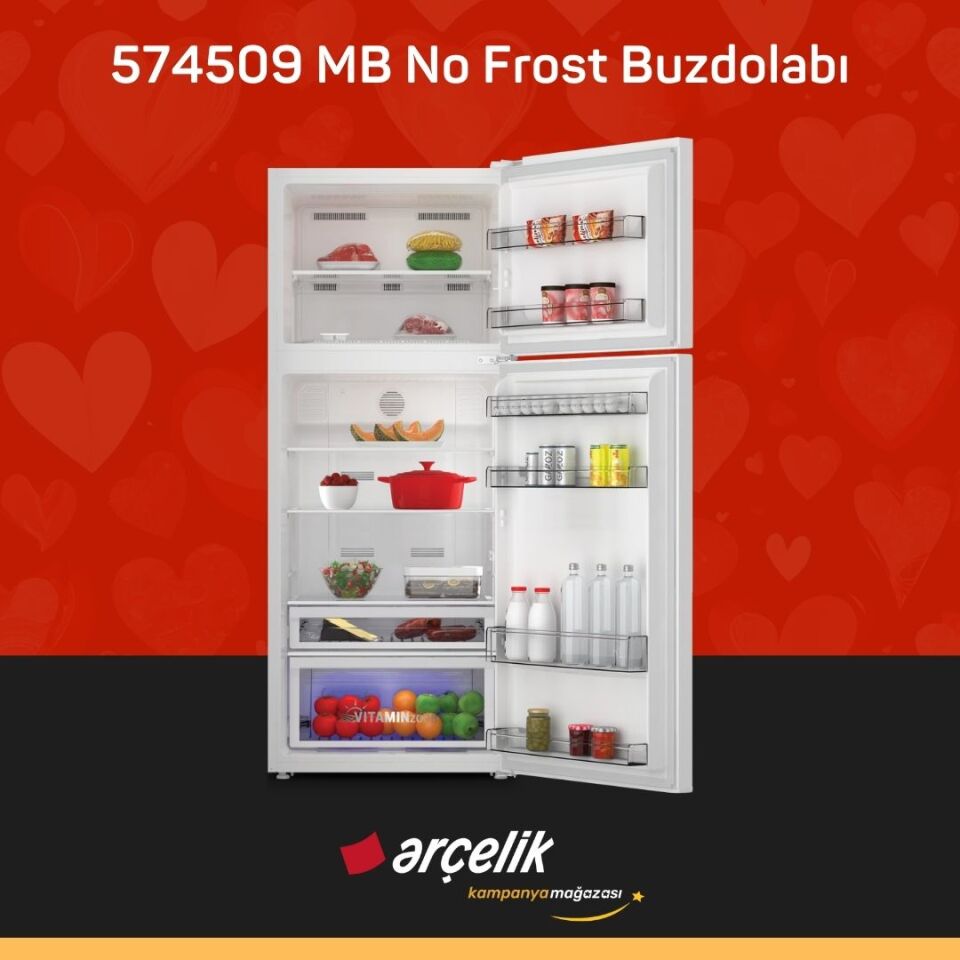 ARÇELİK 574509 MB Üstten Donduruculu Buzdolabı