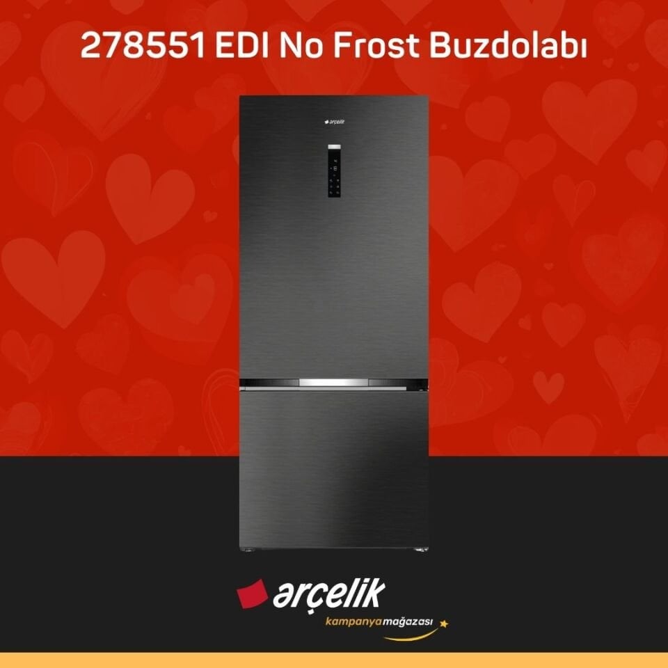 ARÇELİK 278551 EDI Tencere Soğutma Teknolojili Alttan Donduruculu Buzdolabı
