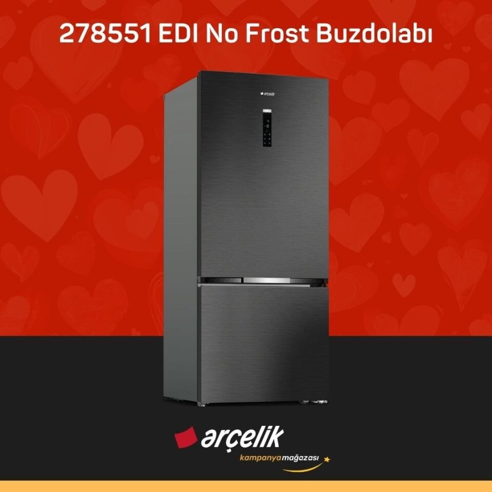 ARÇELİK 278551 EDI Tencere Soğutma Teknolojili Alttan Donduruculu Buzdolabı