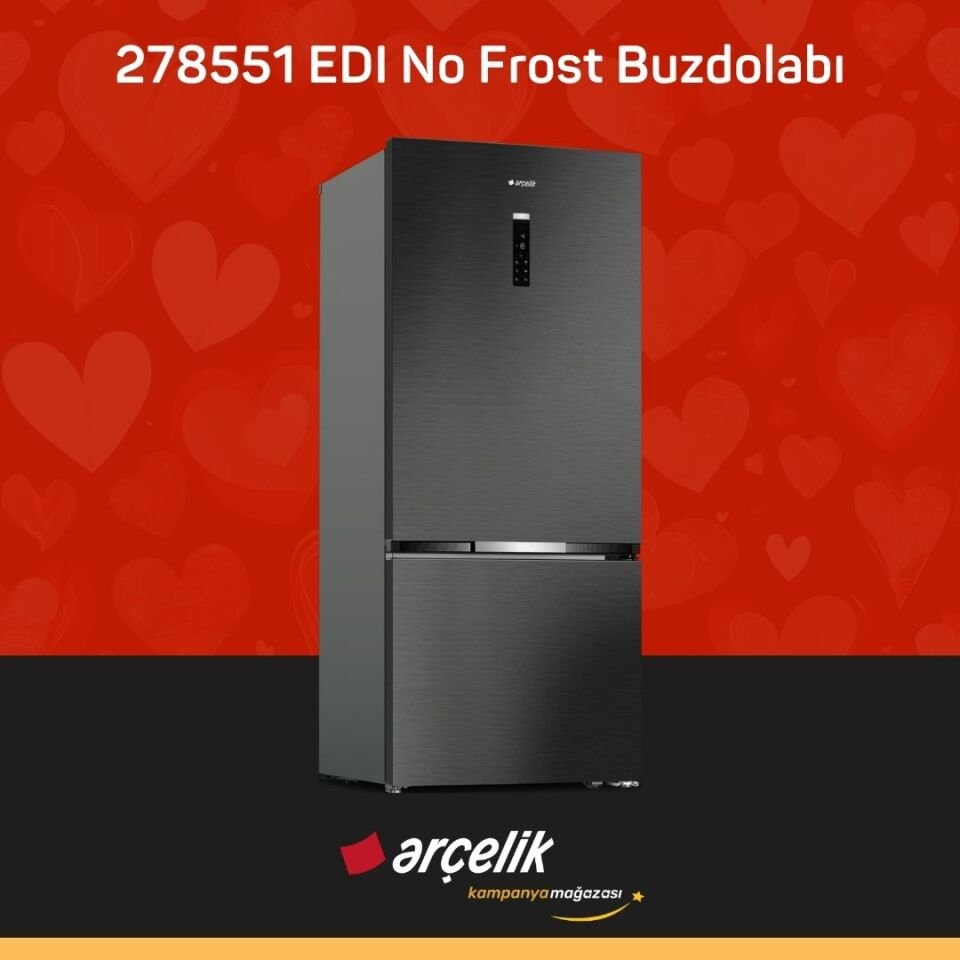 ARÇELİK 278551 EDI Tencere Soğutma Teknolojili Alttan Donduruculu Buzdolabı