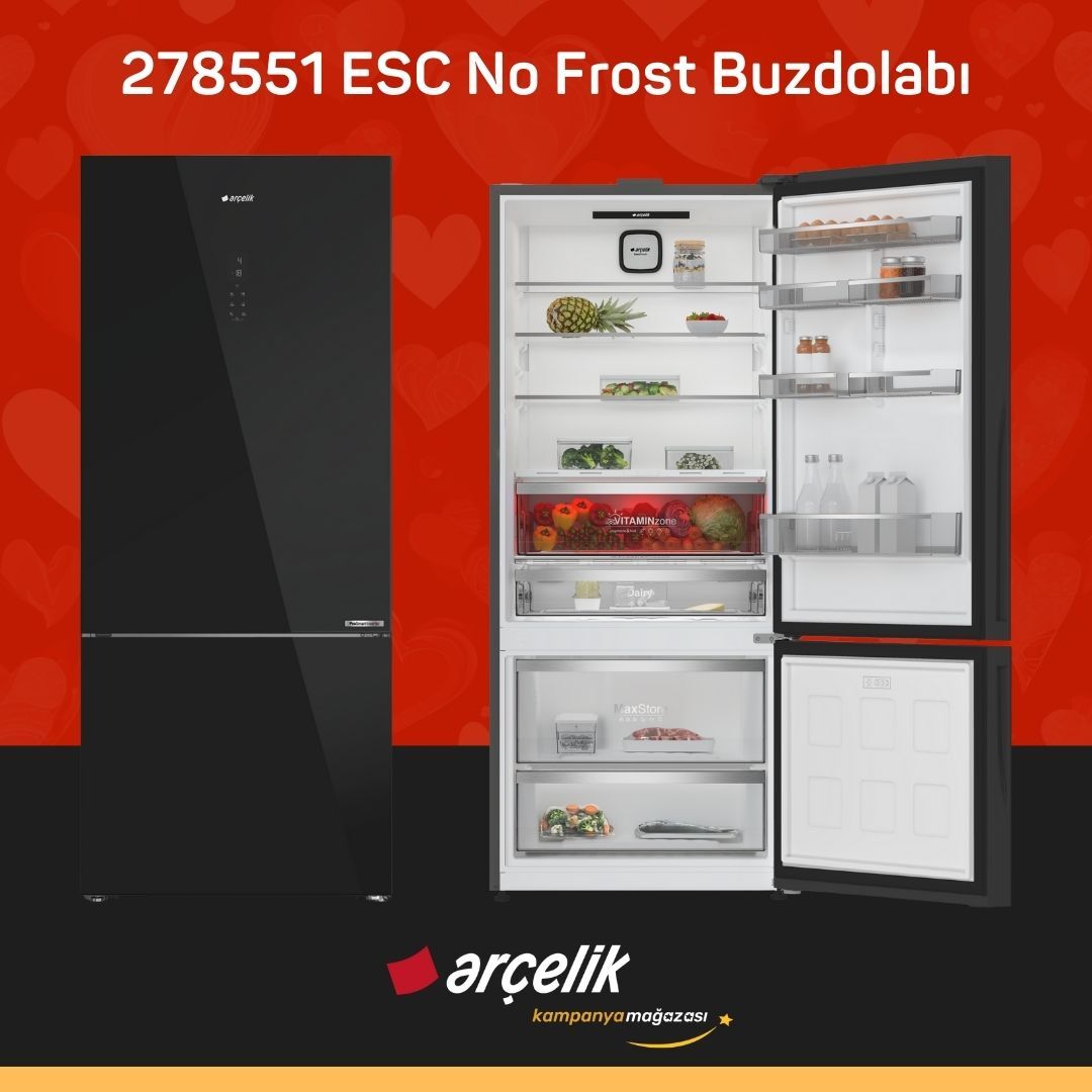 ARÇELİK 278551 ESC Alttan Donduruculu Buzdolabı
