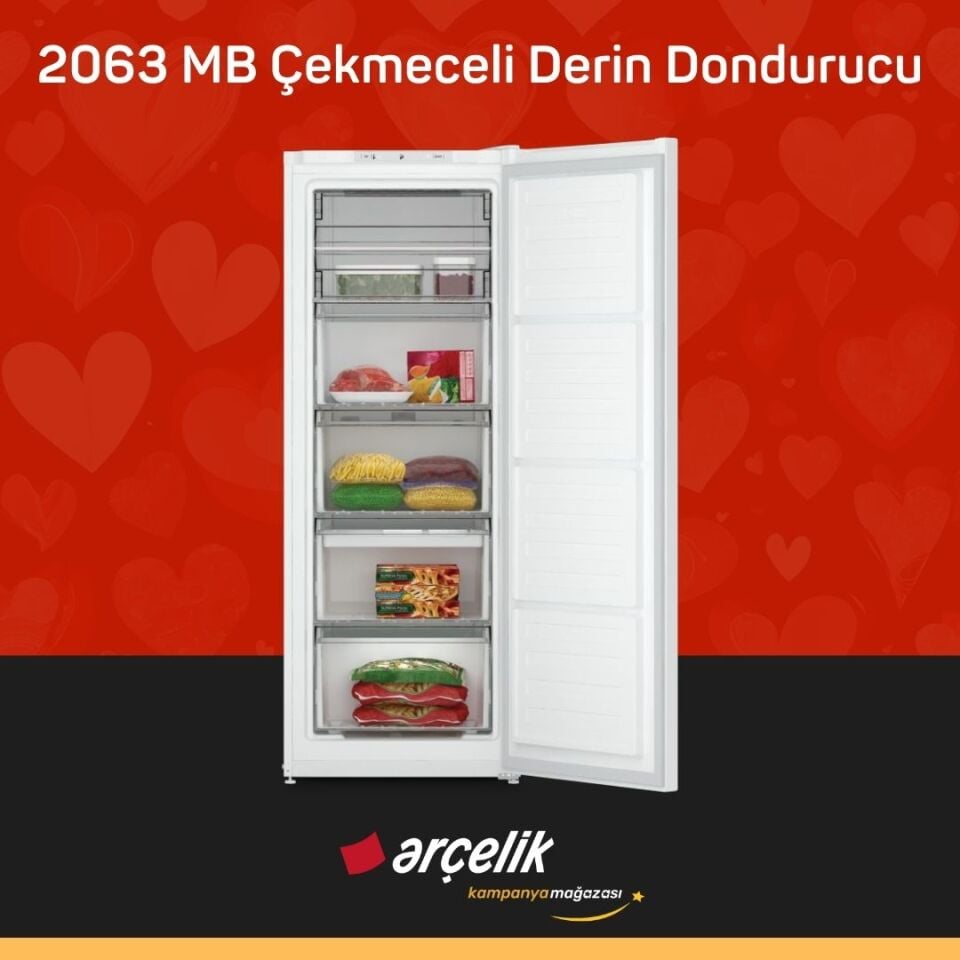ARÇELİK 2063 MB 6 Bölmeli Derin Dondurucu