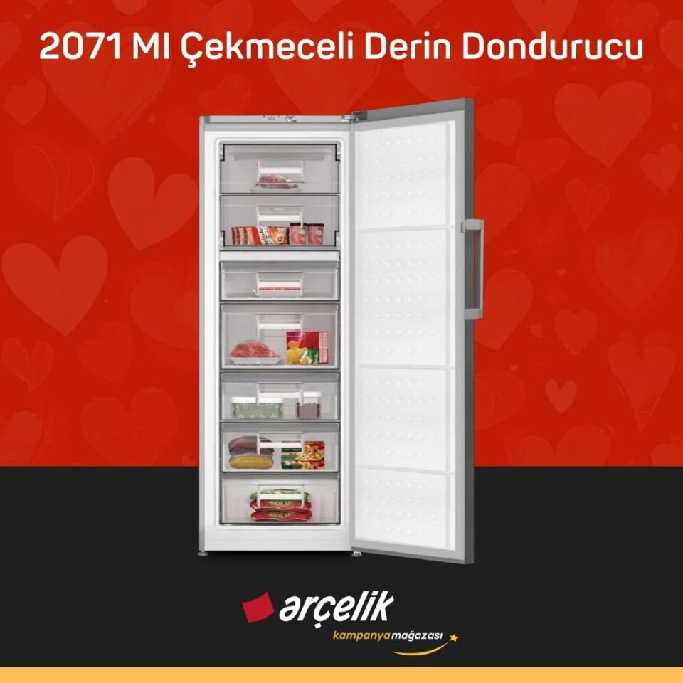ARÇELİK 2071 MI 7 Bölmeli Derin Dondurucu