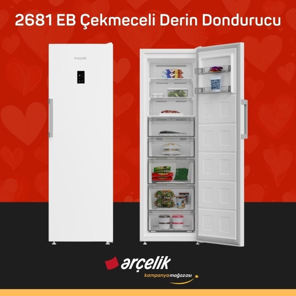 ARÇELİK 2681 EB 8 Bölmeli Derin Dondurucu