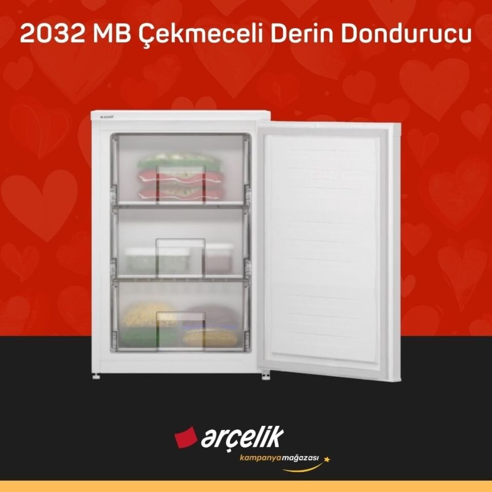 ARÇELİK 2032 MB 3 Bölmeli Derin Dondurucu