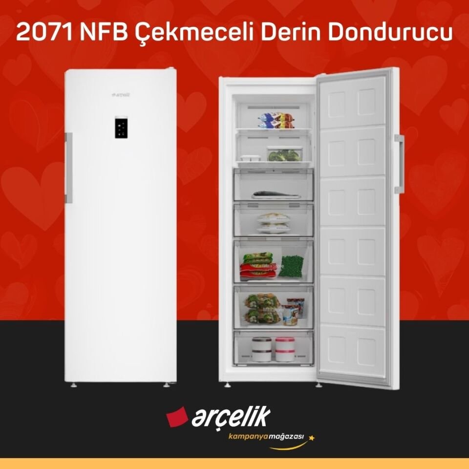 ARÇELİK 2071 NFB 7 Bölmeli Derin Dondurucu