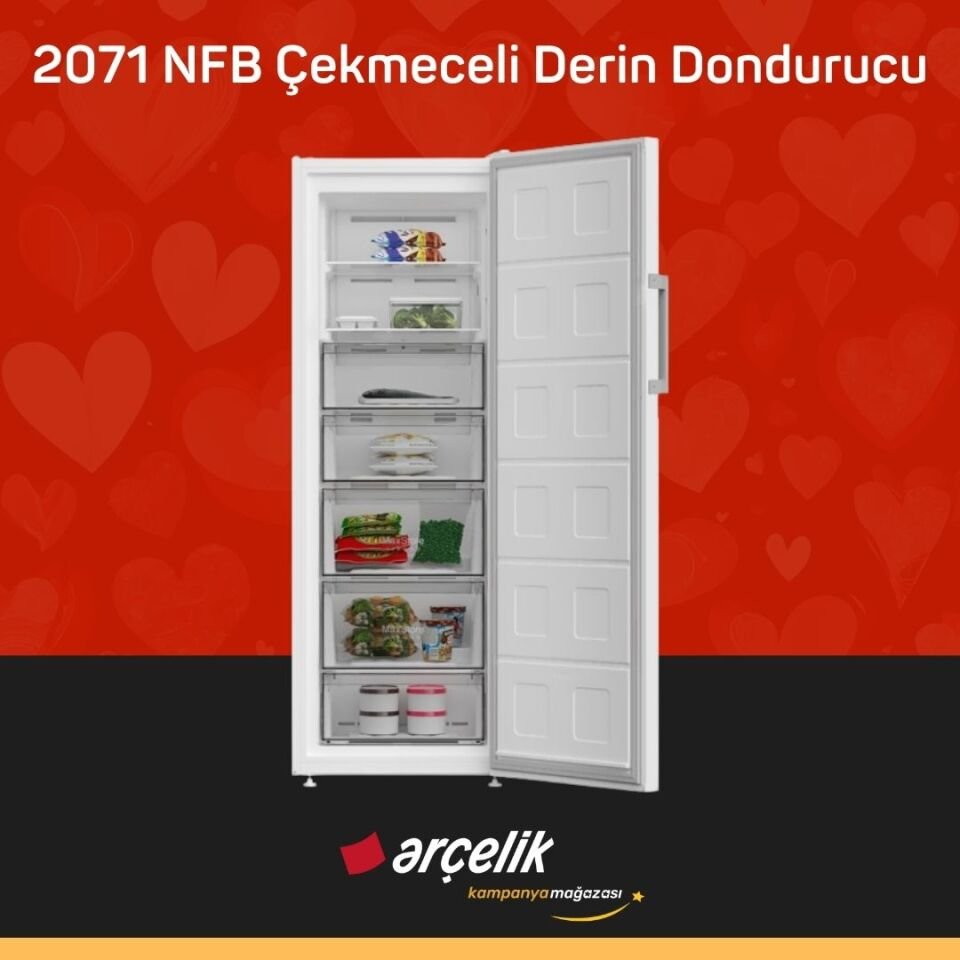 ARÇELİK 2071 NFB 7 Bölmeli Derin Dondurucu