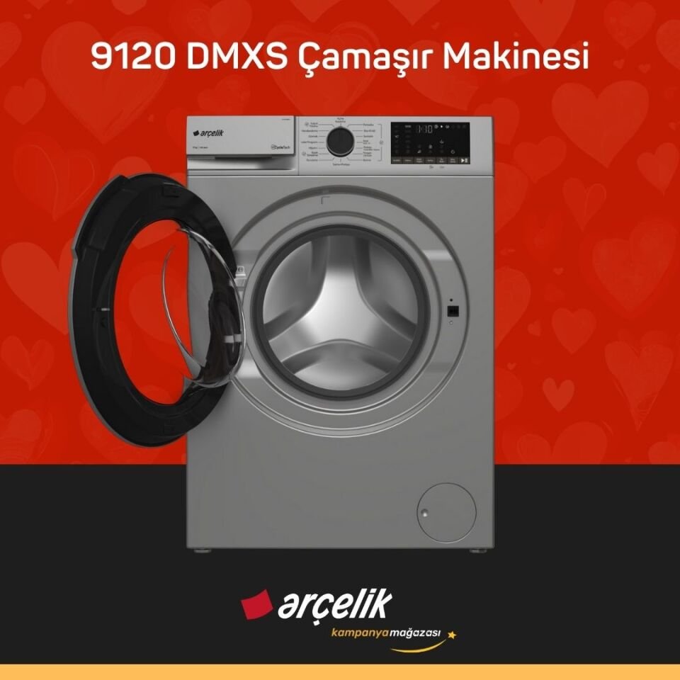 ARÇELİK 9120 DMXS 9 Kg Çamaşır Makinesi