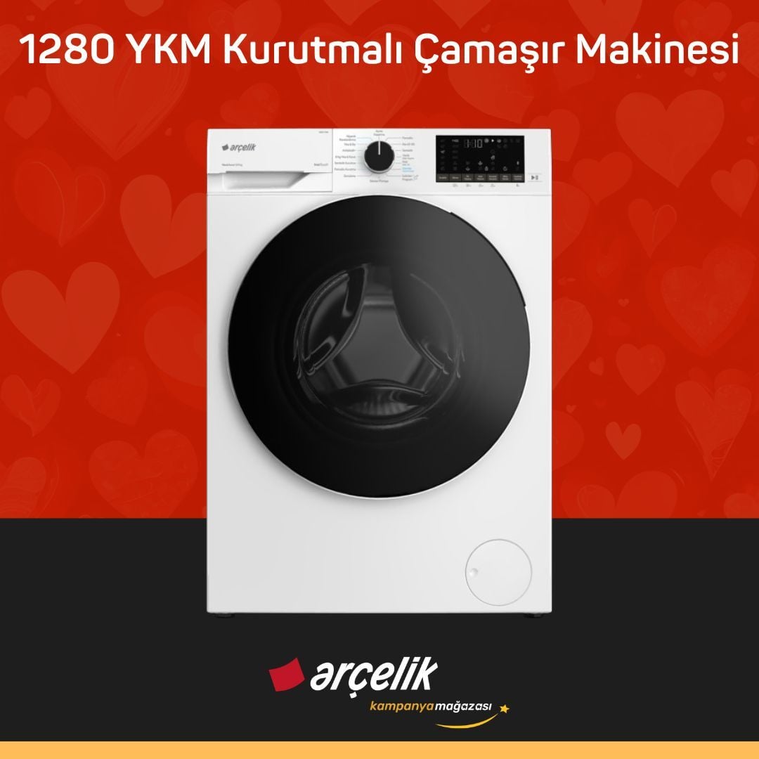 ARÇELİK 1280 YKM Kurutmalı Çamaşır Makinesi
