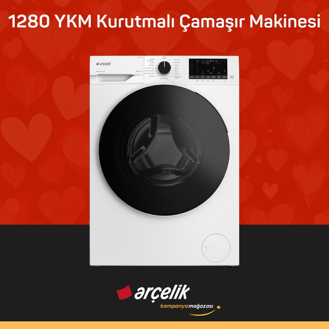 ARÇELİK 1280 YKM Kurutmalı Çamaşır Makinesi