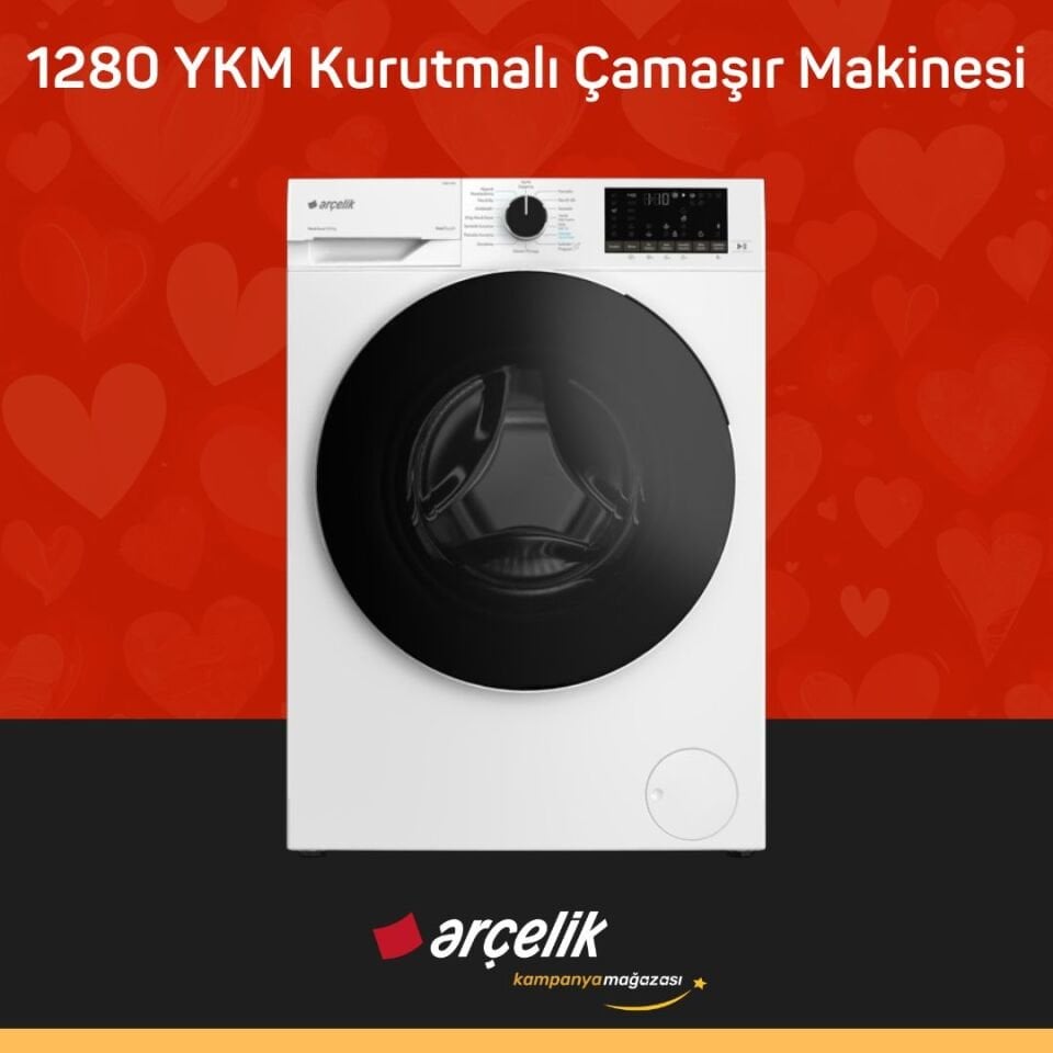 ARÇELİK 1280 YKM Kurutmalı Çamaşır Makinesi