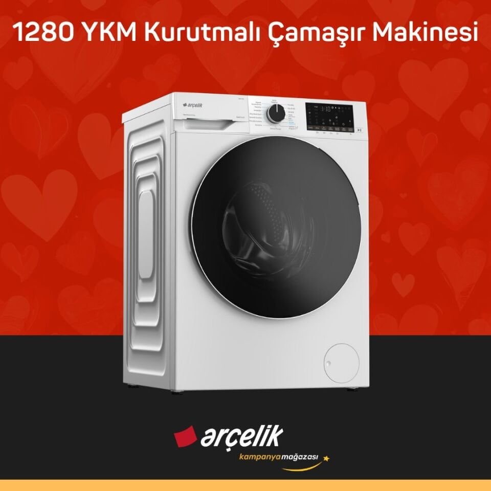 ARÇELİK 1280 YKM Kurutmalı Çamaşır Makinesi