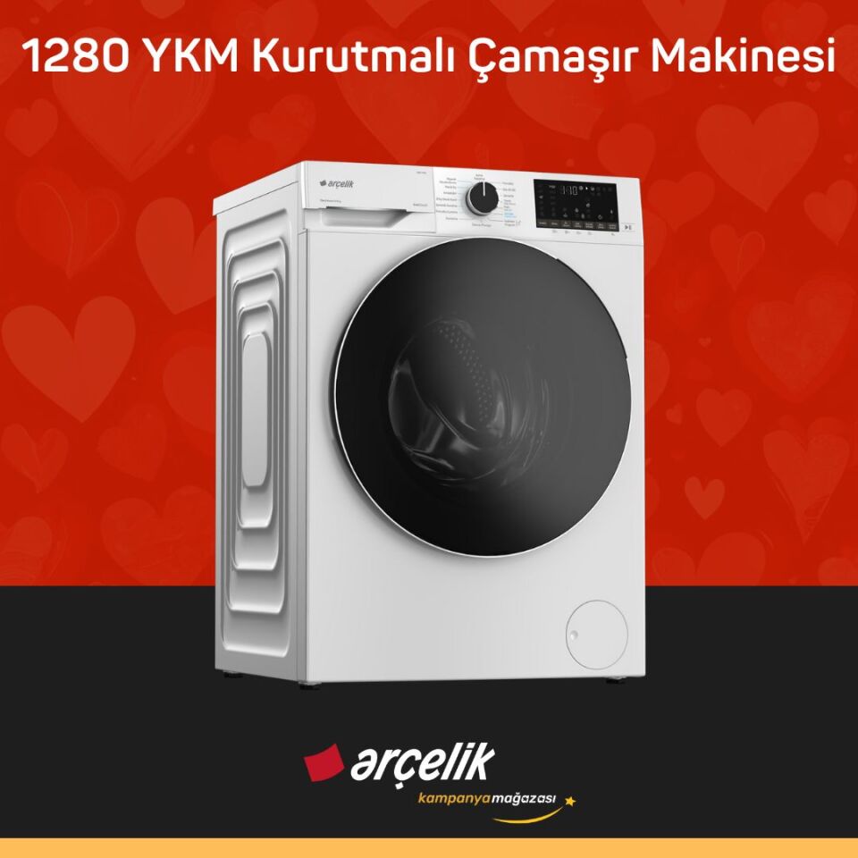 ARÇELİK 1280 YKM Kurutmalı Çamaşır Makinesi