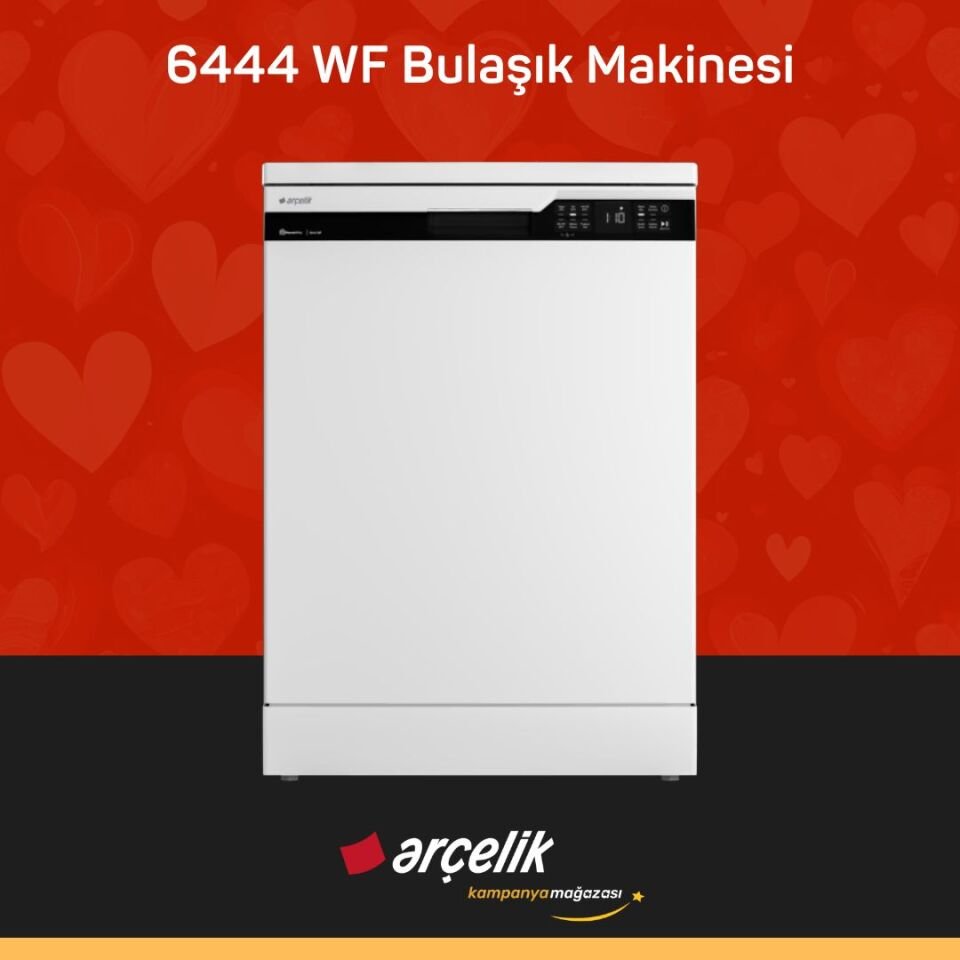 ARÇELİK 6444 WF 4 Programlı Bulaşık Makinesi
