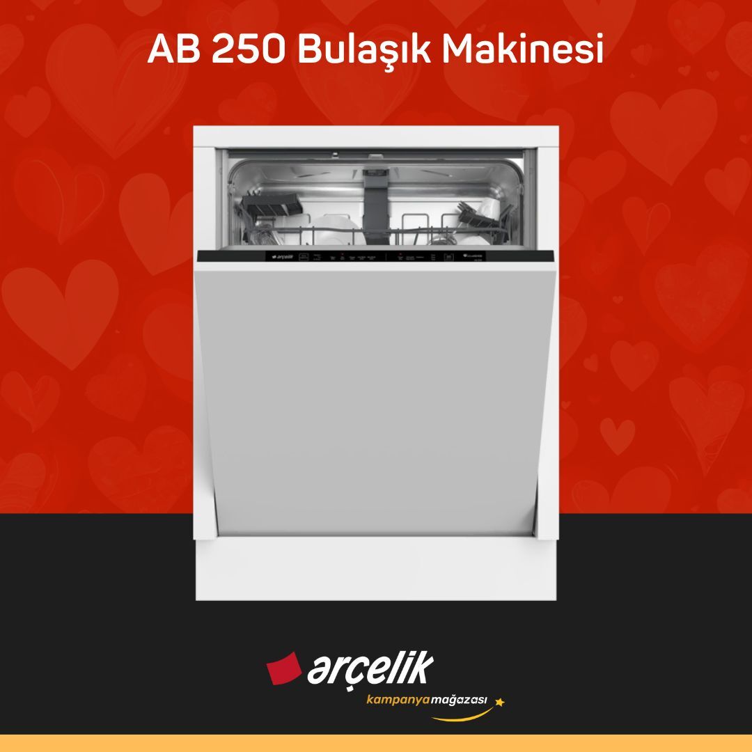 ARÇELİK AB 250 Tam Ankastre Bulaşık Makinesi