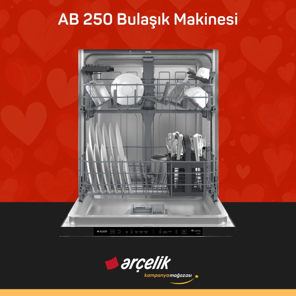 ARÇELİK AB 250 Tam Ankastre Bulaşık Makinesi