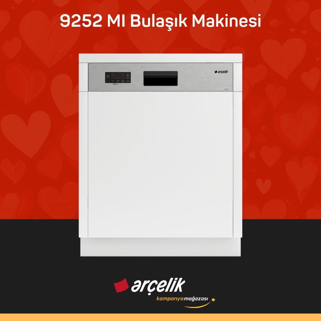 ARÇELİK 9252 MI Yarı Ankastre Bulaşık Makinesi