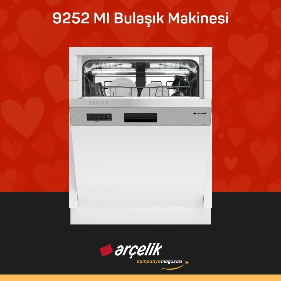 ARÇELİK 9252 MI Yarı Ankastre Bulaşık Makinesi