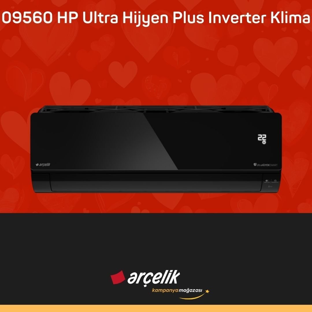 ARÇELİK 09560 HP Ultra Hijyen Plus Prosmart Black Inverter Klima 9.000 Btu/h