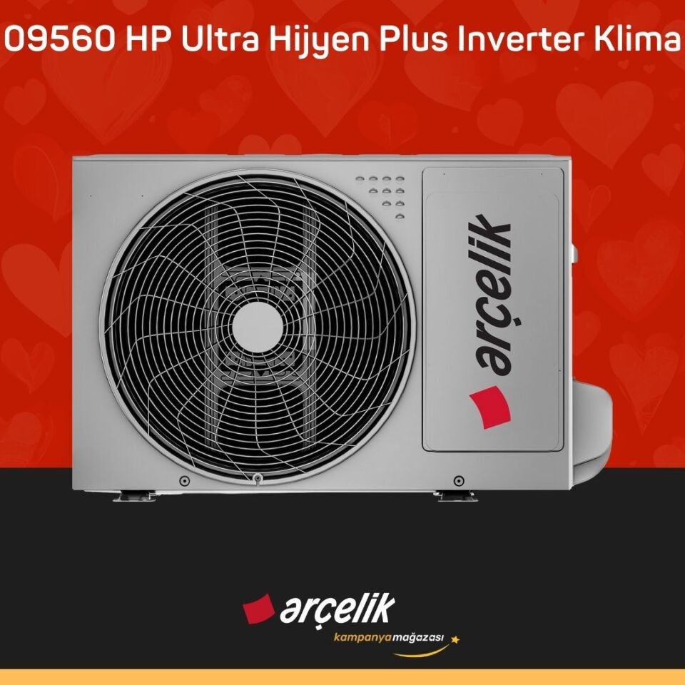 ARÇELİK 09560 HP Ultra Hijyen Plus Prosmart Black Inverter Klima 9.000 Btu/h