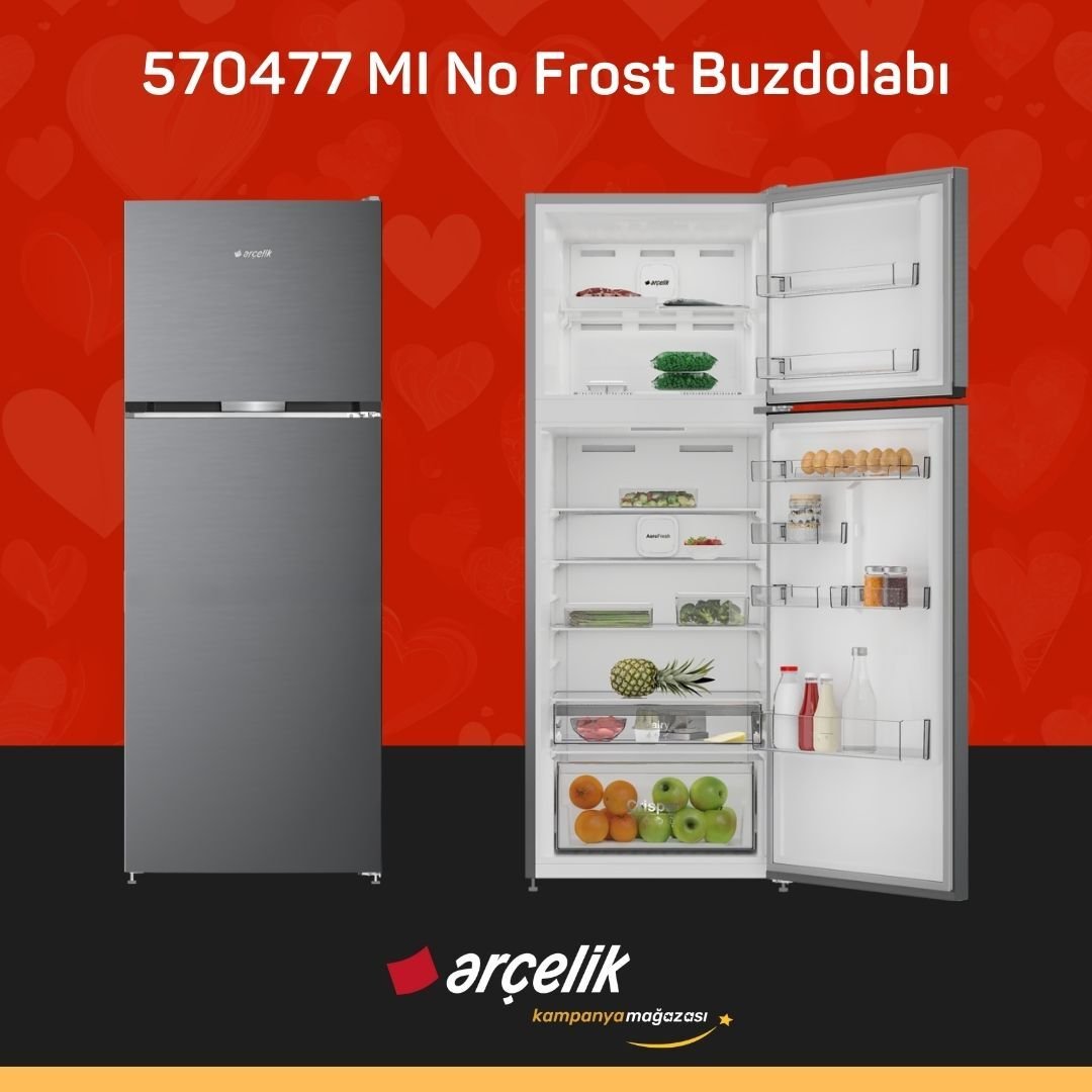 ARÇELİK 570477 MI Üstten Donduruculu Buzdolabı