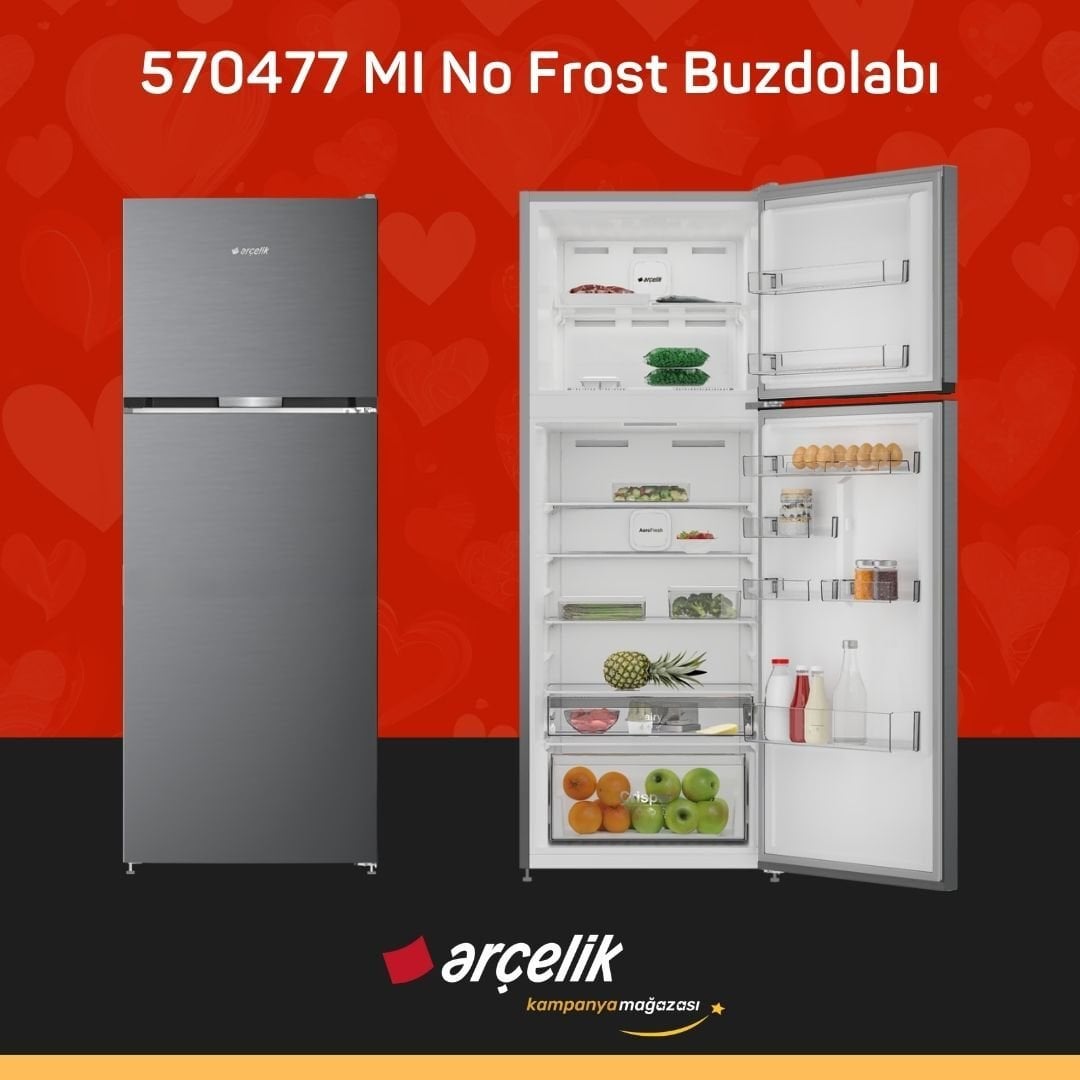 ARÇELİK 570477 MI Üstten Donduruculu Buzdolabı