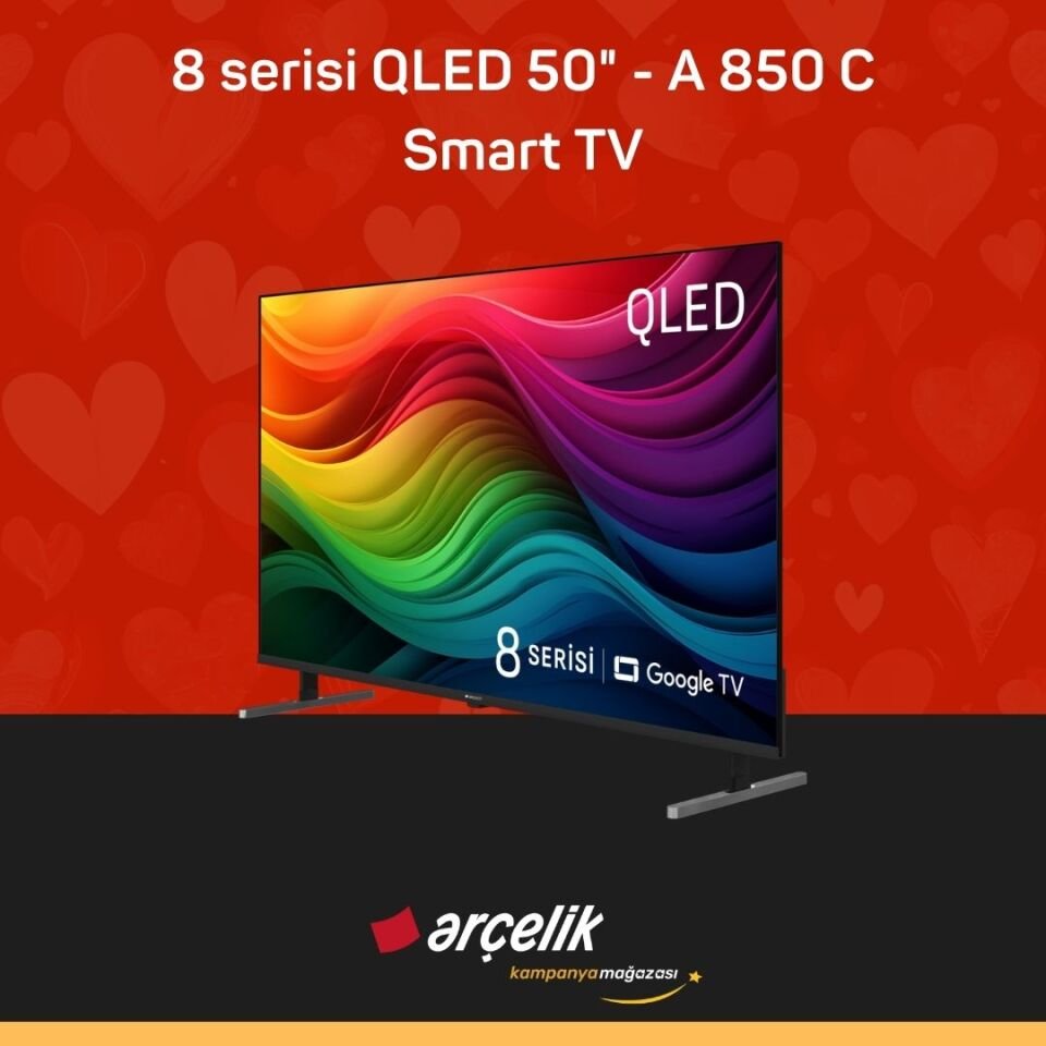 ARÇELİK 8 serisi QLED 50'' 4K UHD Google TV - A 850 C Smart TV