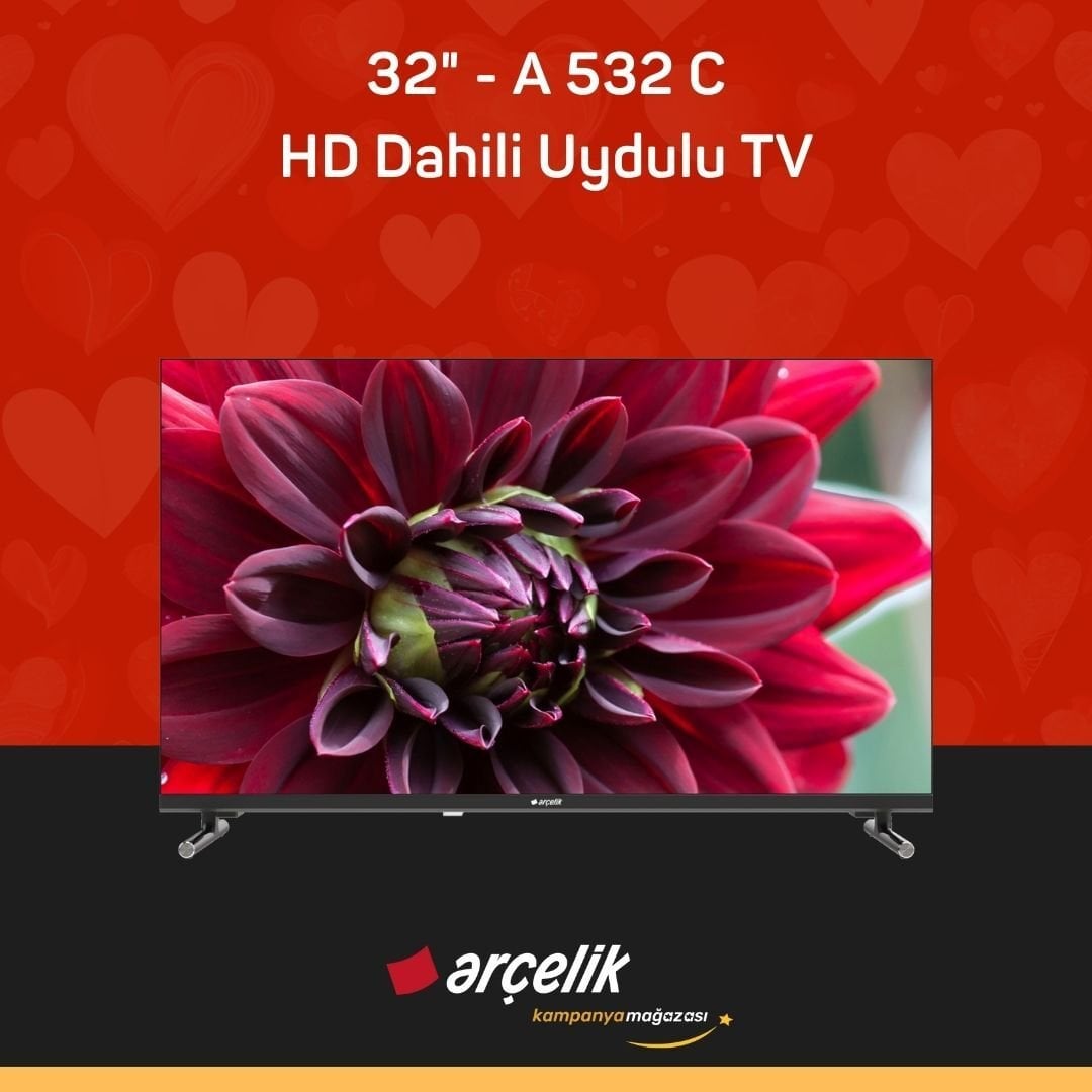 ARÇELİK 32'' HD Dahili Uydulu TV - A 532 C Full HD & HD