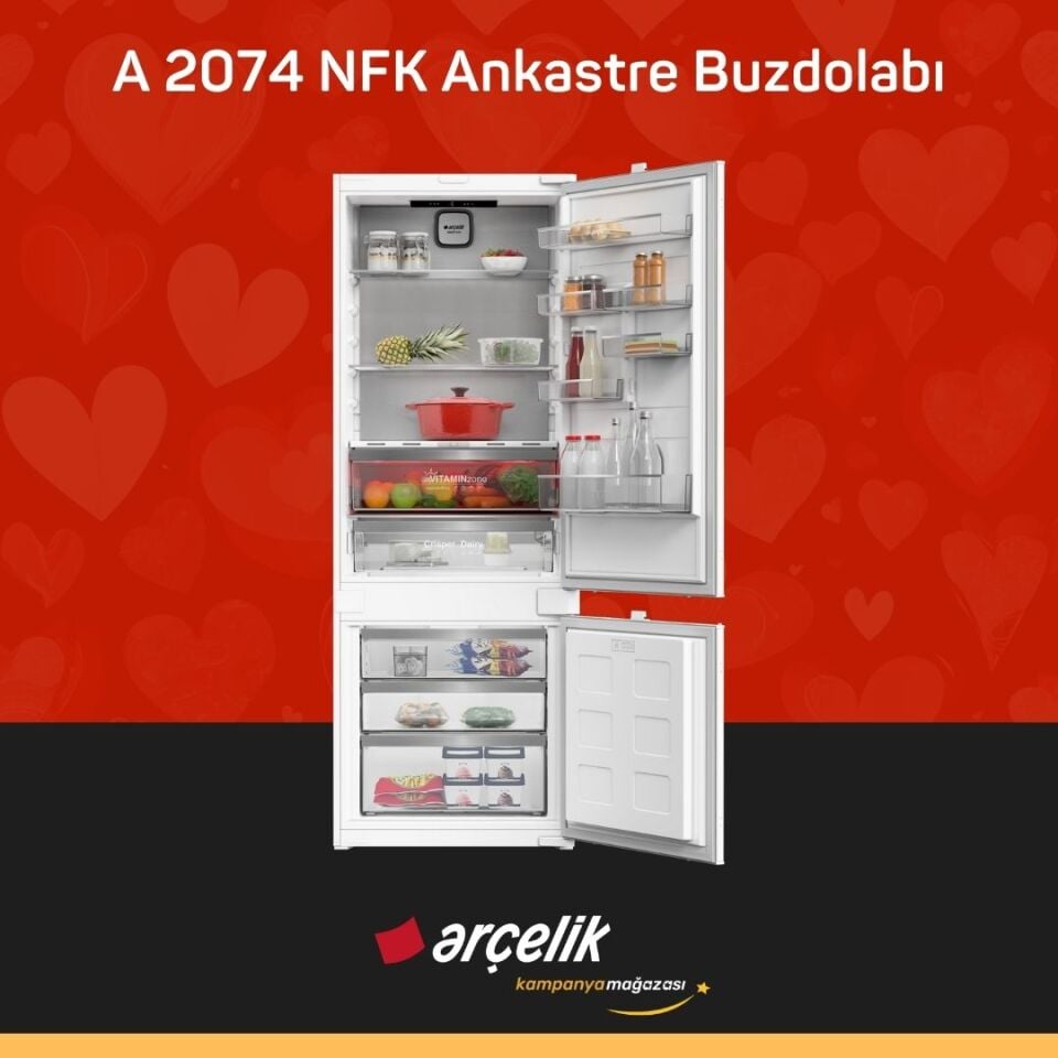ARÇELİK A 2074 NFK Ankastre Buzdolabı