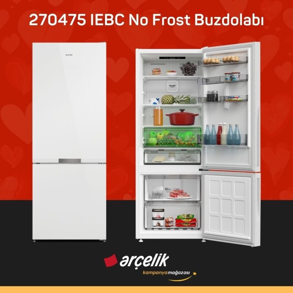 ARÇELİK 270475 IEBC Alttan Donduruculu Buzdolabı