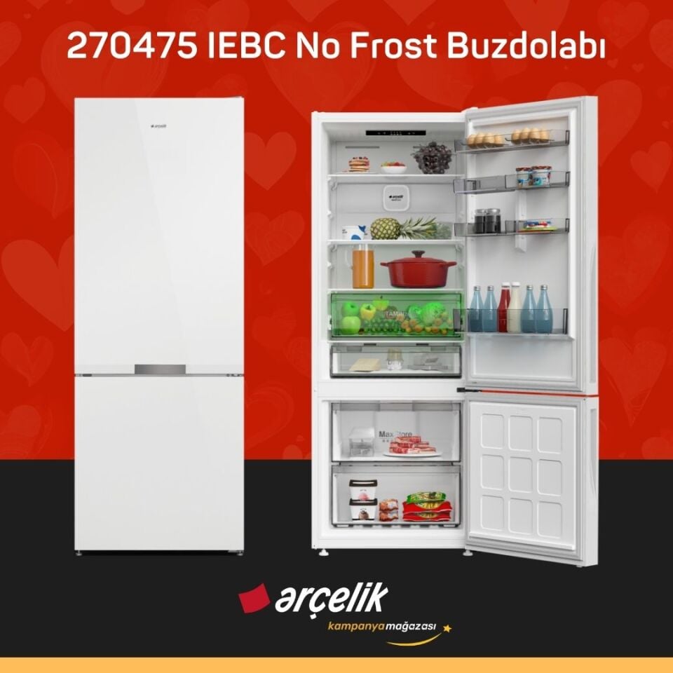 ARÇELİK 270475 IEBC Alttan Donduruculu Buzdolabı