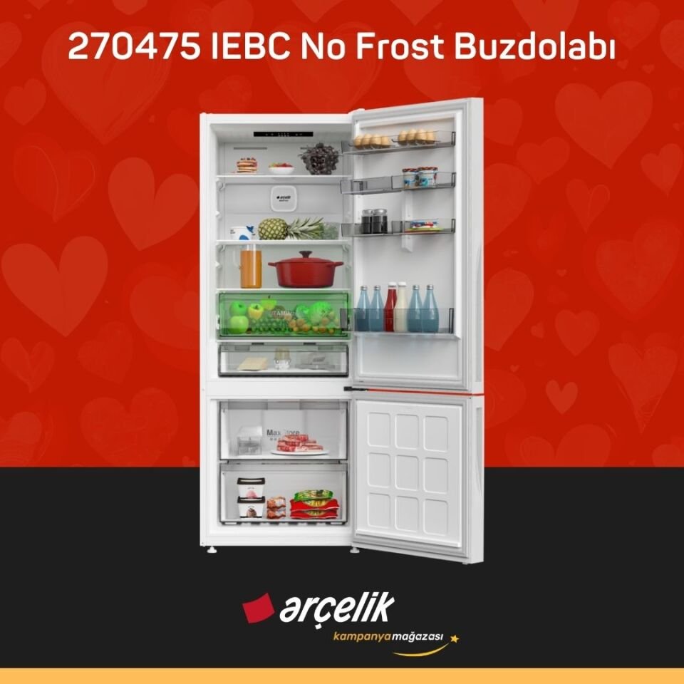ARÇELİK 270475 IEBC Alttan Donduruculu Buzdolabı