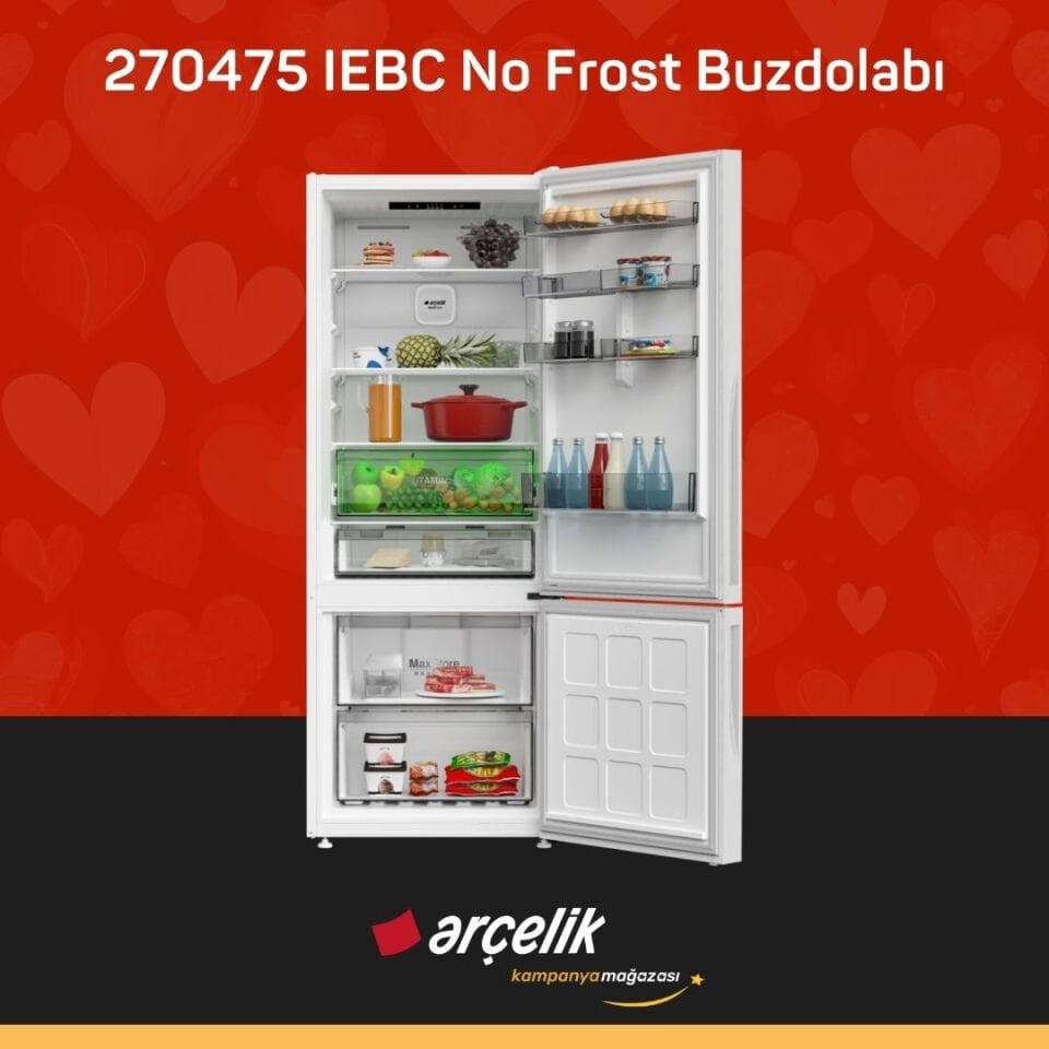 ARÇELİK 270475 IEBC Alttan Donduruculu Buzdolabı