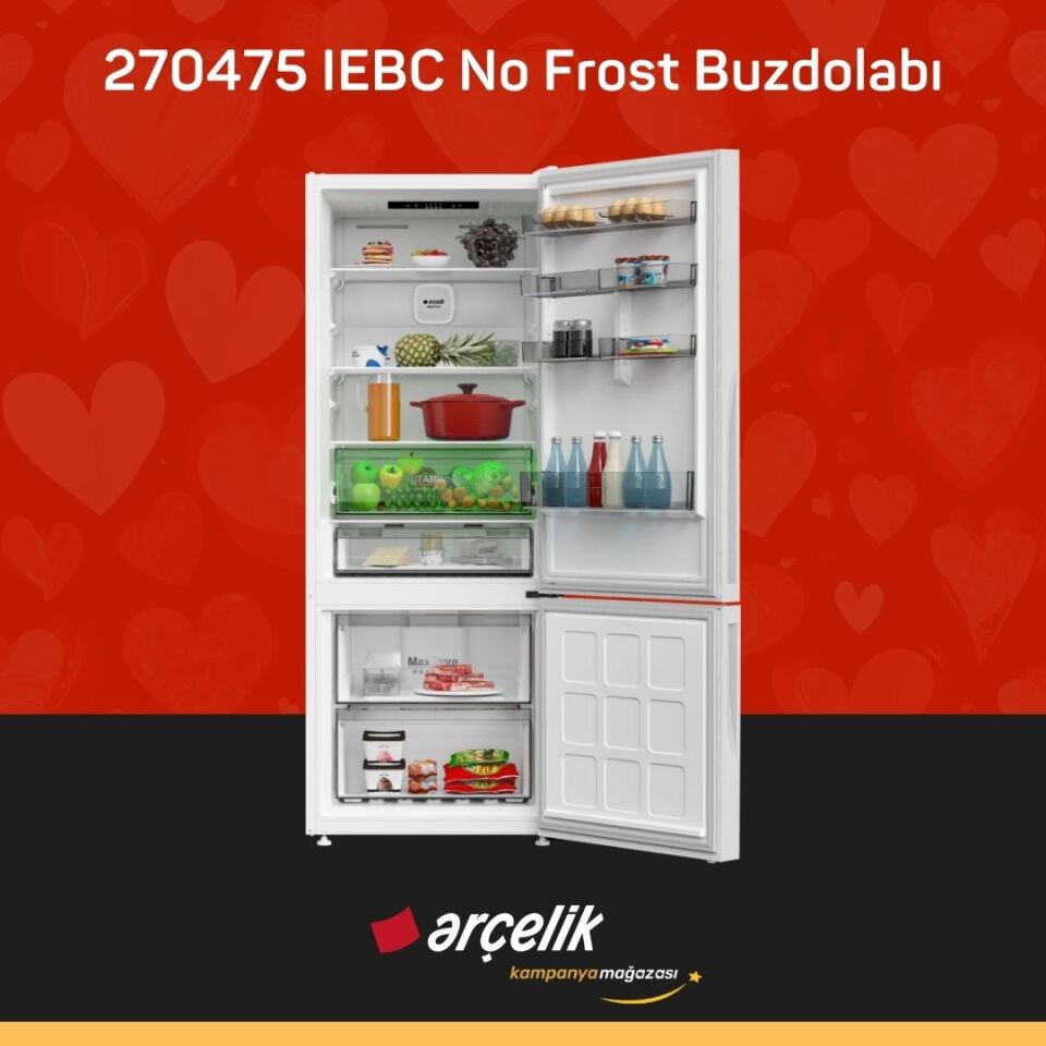 ARÇELİK 270475 IEBC Alttan Donduruculu Buzdolabı