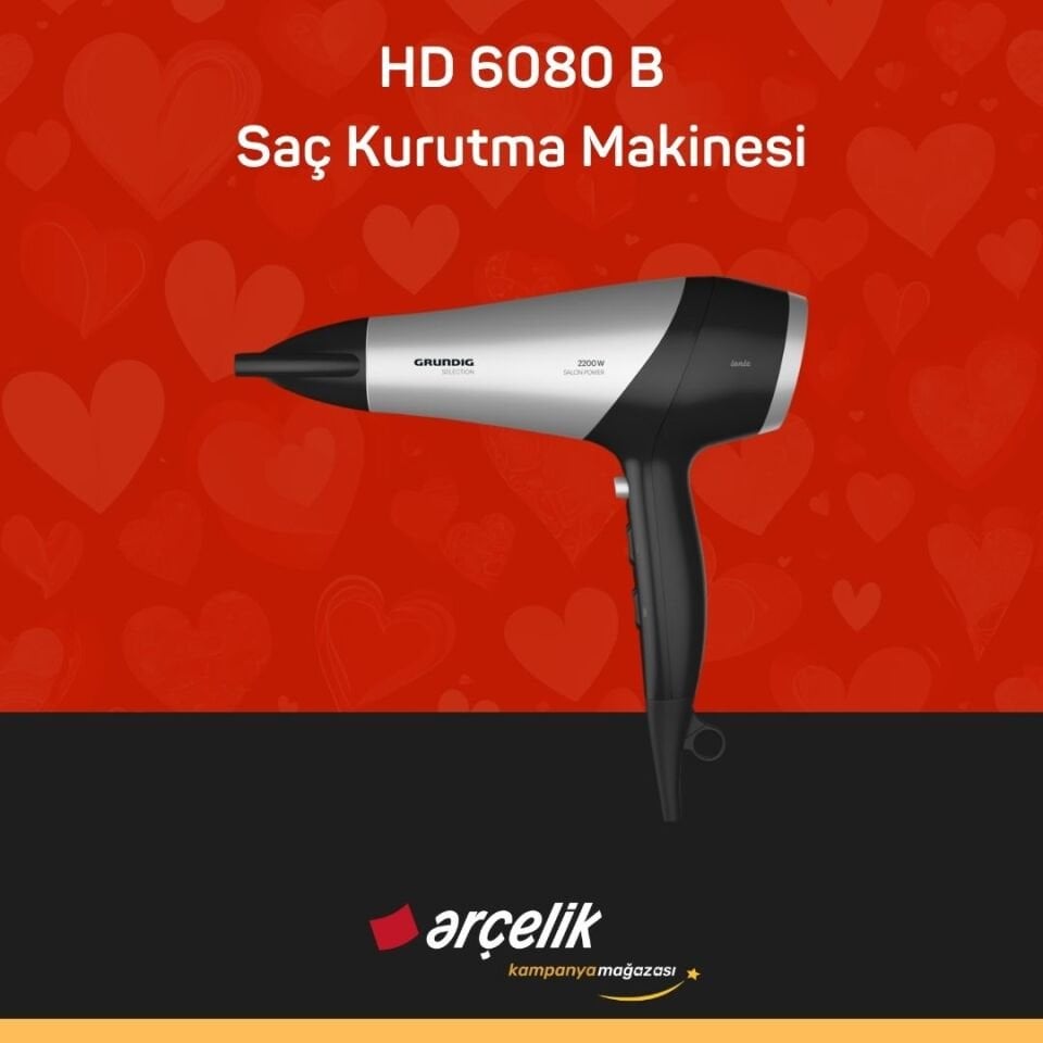 GRUNDIG HD 6080 B Saç Kurutma Makinesi